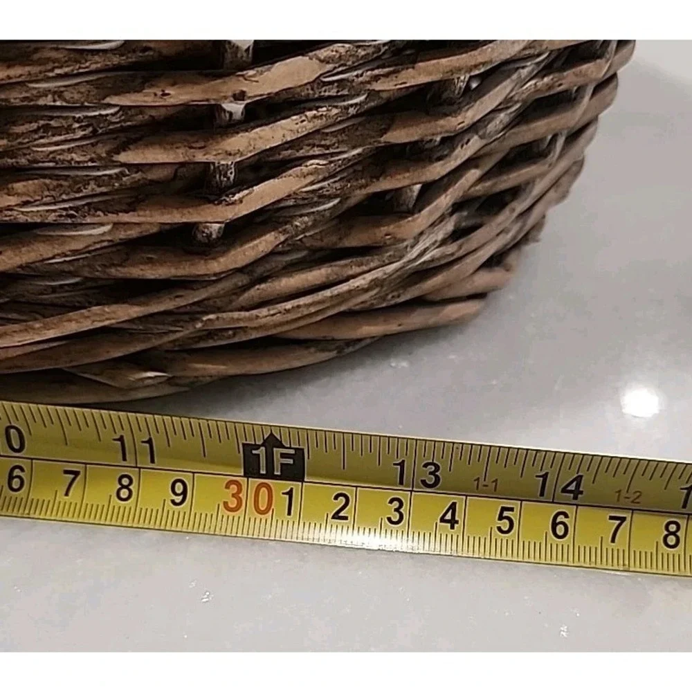 French-style Rustic Wicker Onion or Potato Storage Basket Hopper Style With Lid